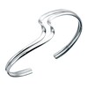 Thumbnail Image 1 of Sterling Silver Double Wave Torque Bangle