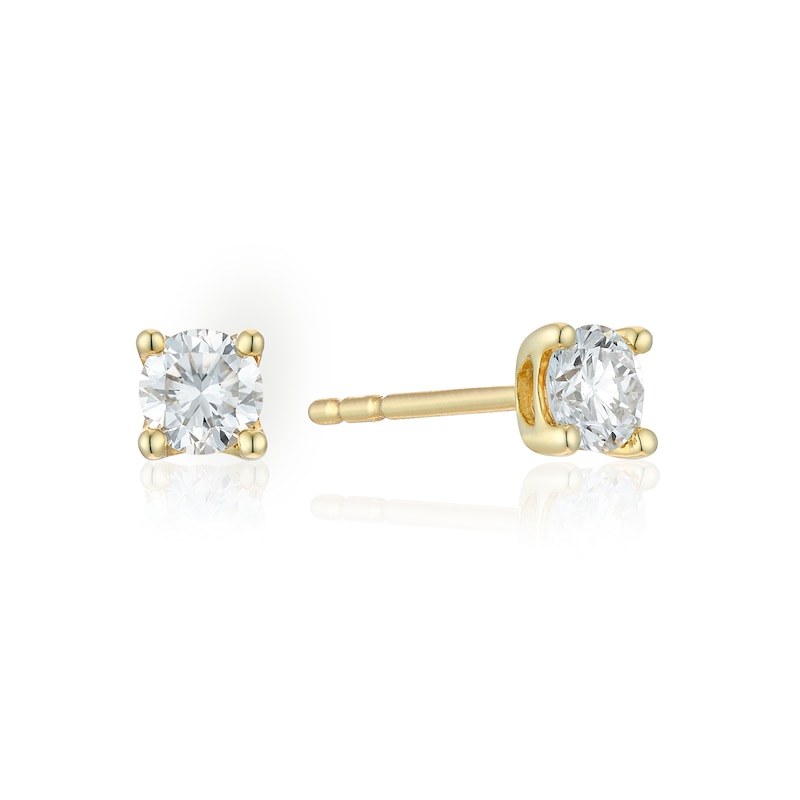 Main Image 1 of 9ct Yellow Gold 0.30ct Lab Grown Diamond Earrings