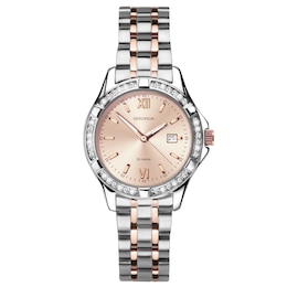 Sekonda Ladies' Two-Tone Crystal Rose Bracelet Watch