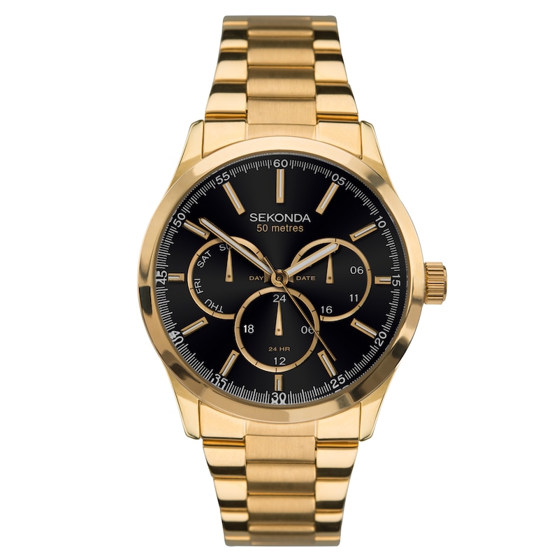 Sekonda Men's Multi-Function Gold Plated Bracelet Watch