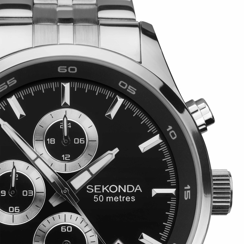 Main Image 4 of Sekonda Men's Dual Time Stainless Steel Bracelet Watch