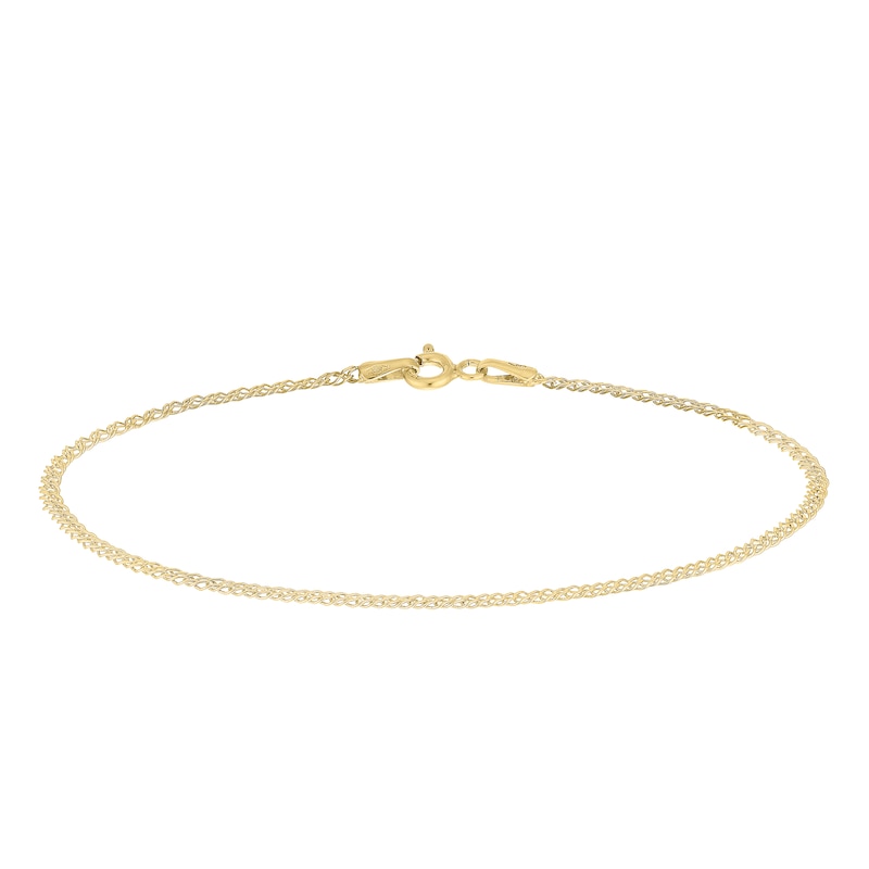 9ct Yellow Gold Double Curb Chain Bracelet|H.Samuel