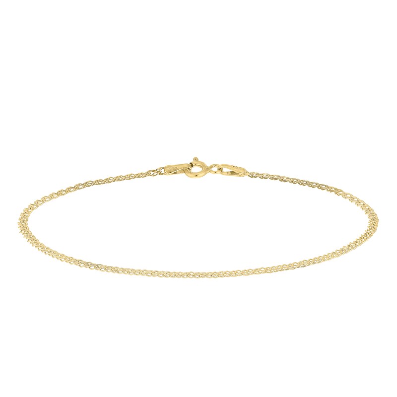 9ct Yellow Gold Double Curb Chain Bracelet|H.Samuel