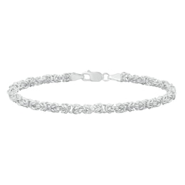 Sterling Silver Round Byzantine Bracelet
