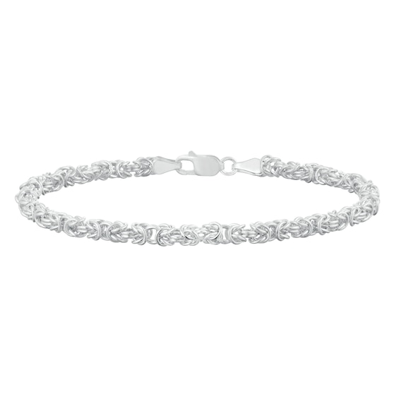 Sterling Silver Round Byzantine Bracelet