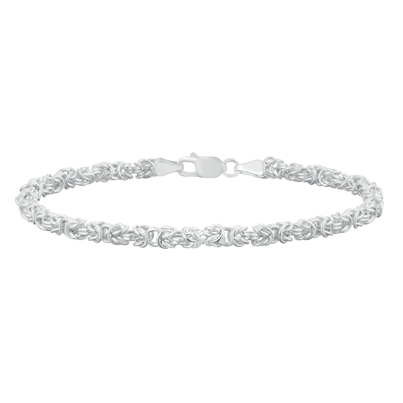 Main Image 1 of Sterling Silver Round Byzantine Bracelet