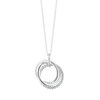 Thumbnail Image 1 of Sterling Silver Cubic Zirconia Triple Ring Pendant