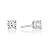 Thumbnail Image 1 of 9ct White Gold 0.10ct Diamond Illusion Set Solitaire Stud Earrings