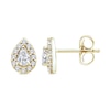 Thumbnail Image 1 of 9ct Yellow Gold 0.40ct Lab Grown Diamond Pear Pendant Stud Earrings
