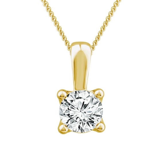 9ct Yellow Gold 1ct Lab Grown Diamond Necklace