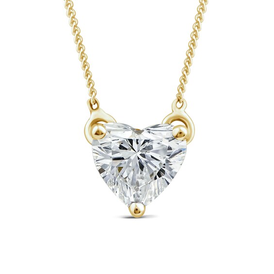 9ct Yellow Gold 0.30ct Lab Grown Diamond Heart Pendant