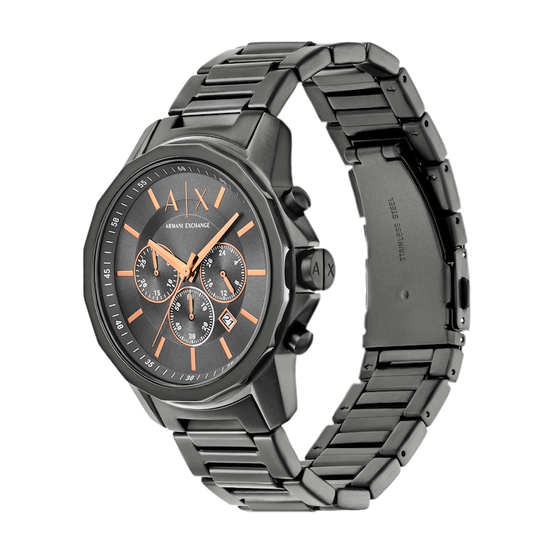 Main Image 2 of Armani Exchange Gunmetal Grey Stainless Steel Watch & Bracelet Set