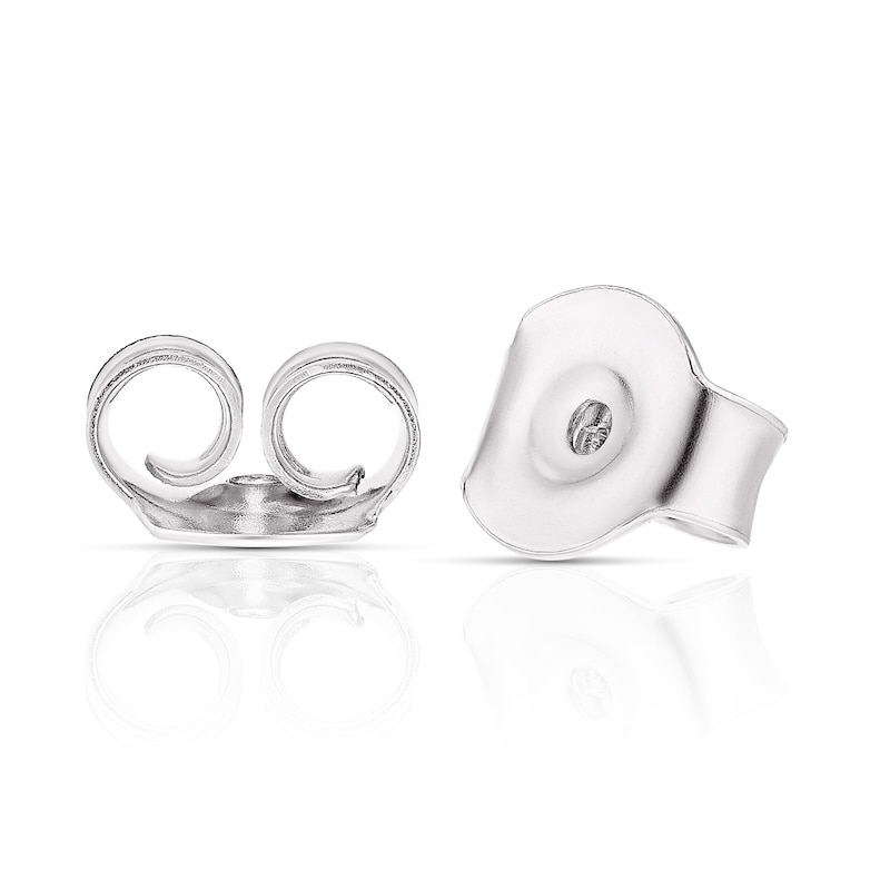 Main Image 2 of 9ct White Gold Diamond Solitaire Stud Earrings