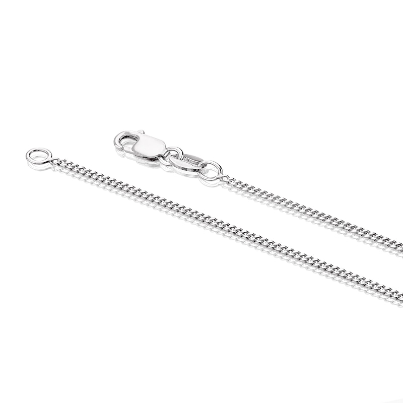 Main Image 3 of Sterling Silver Diamond Cross Pendant Necklace