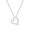 Thumbnail Image 1 of Sterling Silver Diamond Heart Pendant Necklace