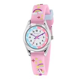 Tikkers Pink Unicorn Silicone Strap Time Teacher Watch