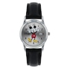 Thumbnail Image 1 of Mickey Mouse Silver Case Black Strap Watch
