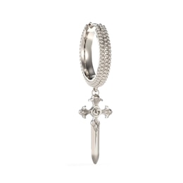 Guess Men's Dagger Charm Mono Hoop Earring