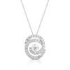 Thumbnail Image 1 of 9ct White Gold 0.25ct Lab Grown Diamond Interlink Circle Pendant 18" Necklace
