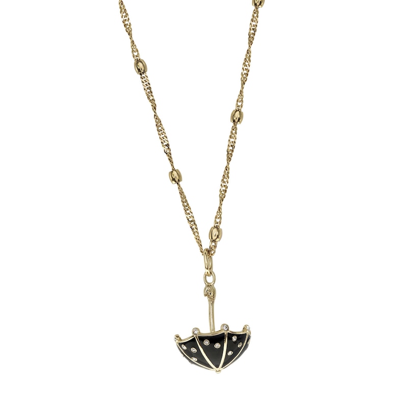 Main Image 1 of Ever After Disney Gold Plated Mary Poppins Umbrella Pendant