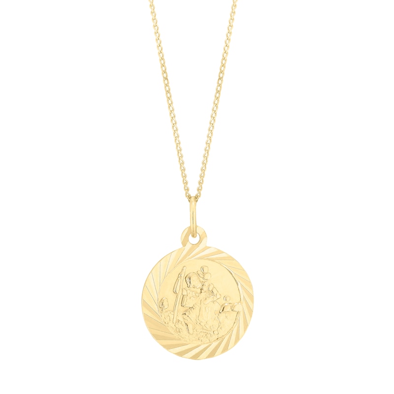 Main Image 1 of Children's 9ct Yellow Gold St Christopher Pendant