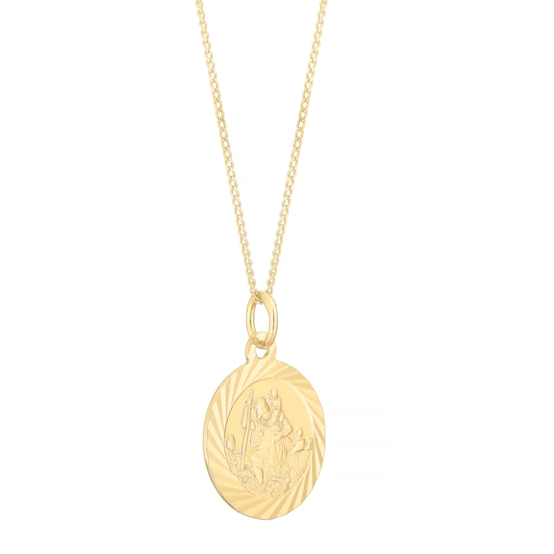 Children's 9ct Yellow Gold St Christopher Pendant | H.Samuel