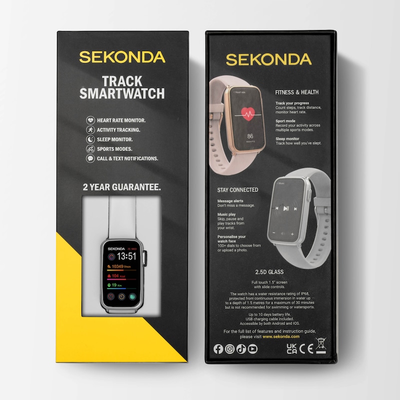 Main Image 7 of Sekonda Track Pink Silicone Strap Smartwatch