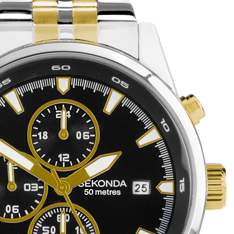 Main Image 2 of Sekonda Men's Dual Time Two Tone Stainless Steel Bracelet Watch