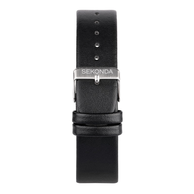 Main Image 3 of Sekonda Hybrid Black Leather Strap Smartwatch
