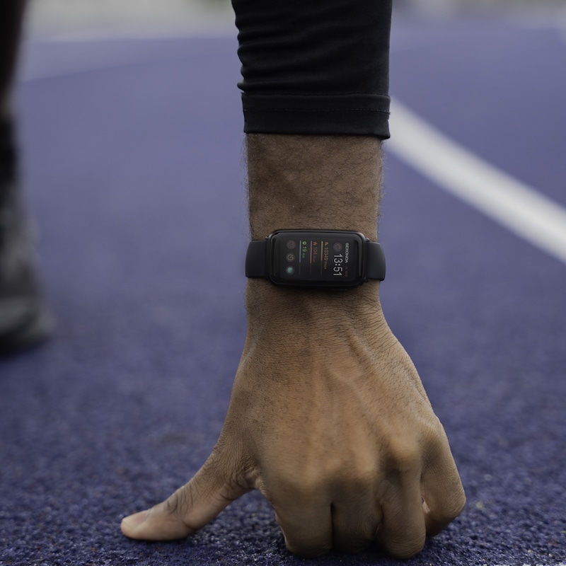 Main Image 6 of Sekonda Track Black Silicone Strap Smartwatch