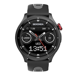 Sekonda Active Pro Hybrid Activity Tracker Black Strap Watch