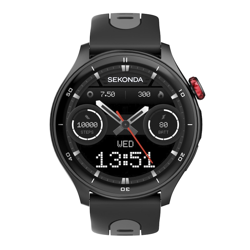 Main Image 1 of Sekonda Active Pro Black Silicone Strap Smartwatch
