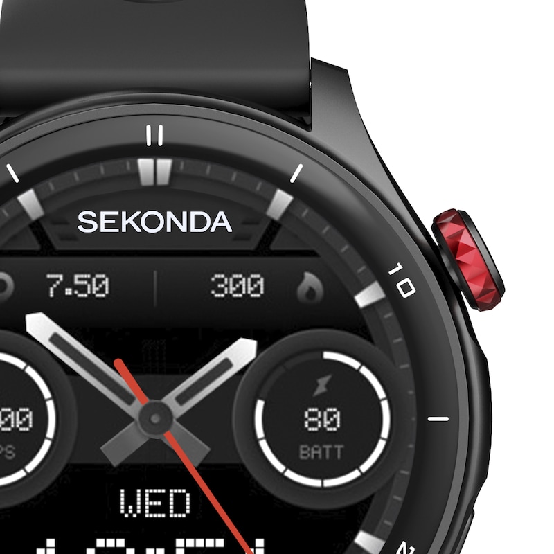 Main Image 2 of Sekonda Active Pro Black Silicone Strap Smartwatch