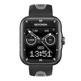 Sekonda Motion Pro GPS Black Silicone Strap Smart Watch