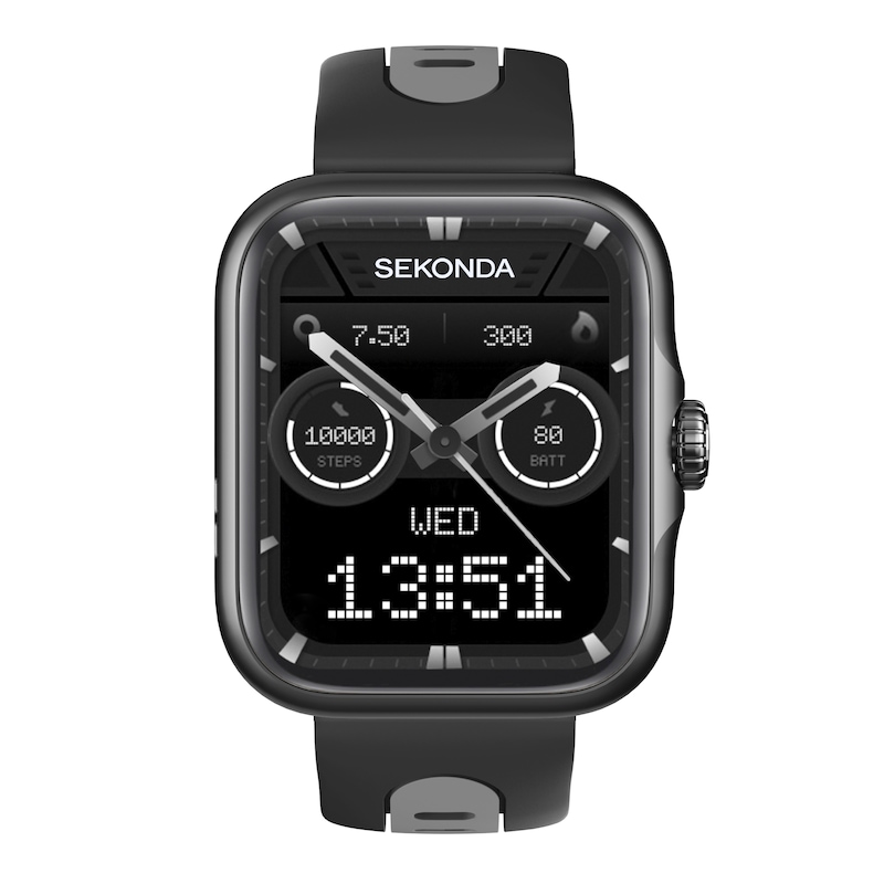 Main Image 1 of Sekonda Motion Pro Black Silicone Strap Smartwatch