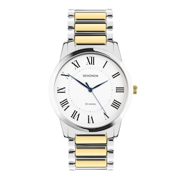 Sekonda Beaumont Men's White Dial Two Tone Bracelet Watch