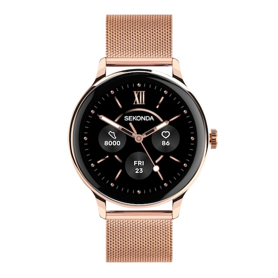 Sekonda Flex Plus Rose Gold Tone Stainless Steel Mesh Bracel
