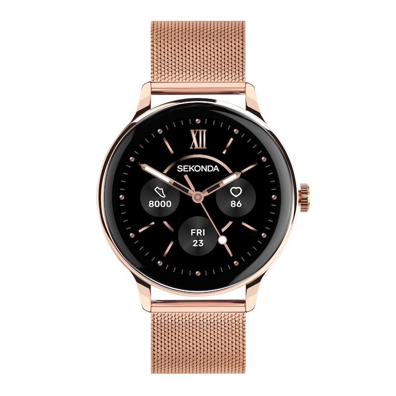 Main Image 1 of Sekonda Flex Plus Rose Gold Tone Stainless Steel Mesh Bracelet Smart Watch