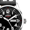 Thumbnail Image 2 of Limit Men's Pilot Black Dial Black Polyurethane Strap Watch