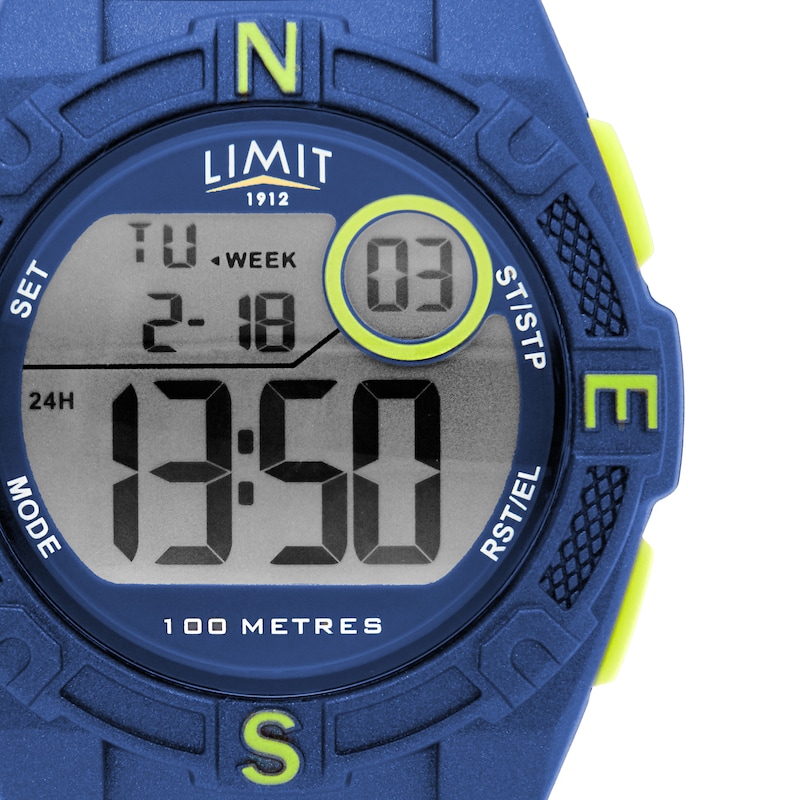 Main Image 2 of Limit Men's Digital Dial Blue Silicone Strap Watch