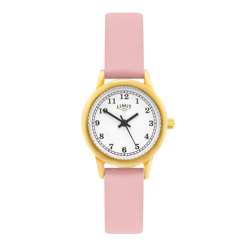 Main Image 1 of Limit Women's White Dial Pink Polyurethane Strap Watch