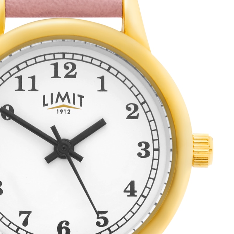 Main Image 2 of Limit Women's White Dial Pink Polyurethane Strap Watch