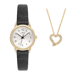 Limit Ladies' Limit Strap Watch & Gold Pendant