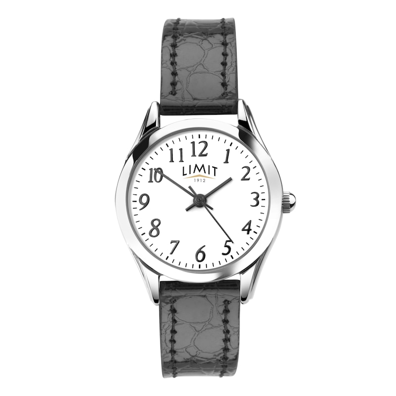 Main Image 1 of Limit Women's White Dial Black Polyurethane Strap Watch