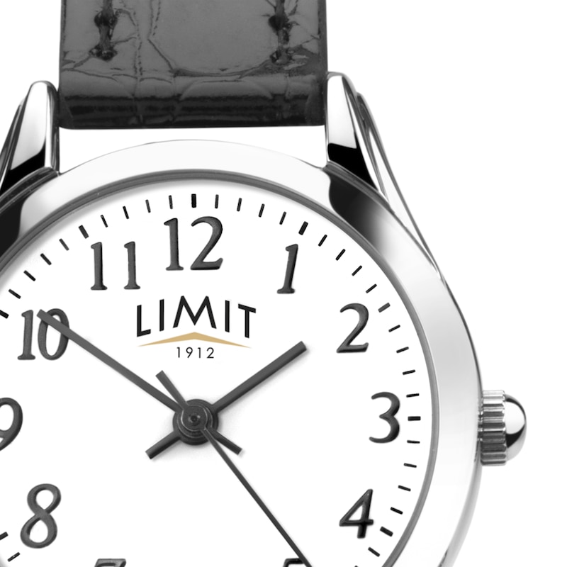 Main Image 2 of Limit Women's White Dial Black Polyurethane Strap Watch