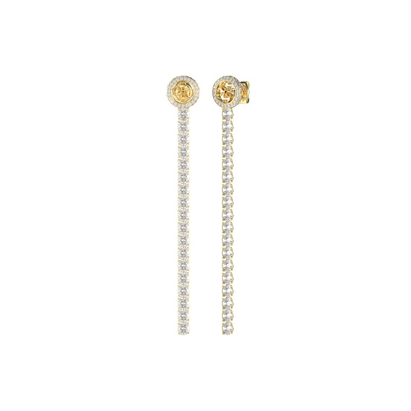 Main Image 1 of Guess Logo 4G Logo Cubic Zirconia 3mm Drop Earrings
