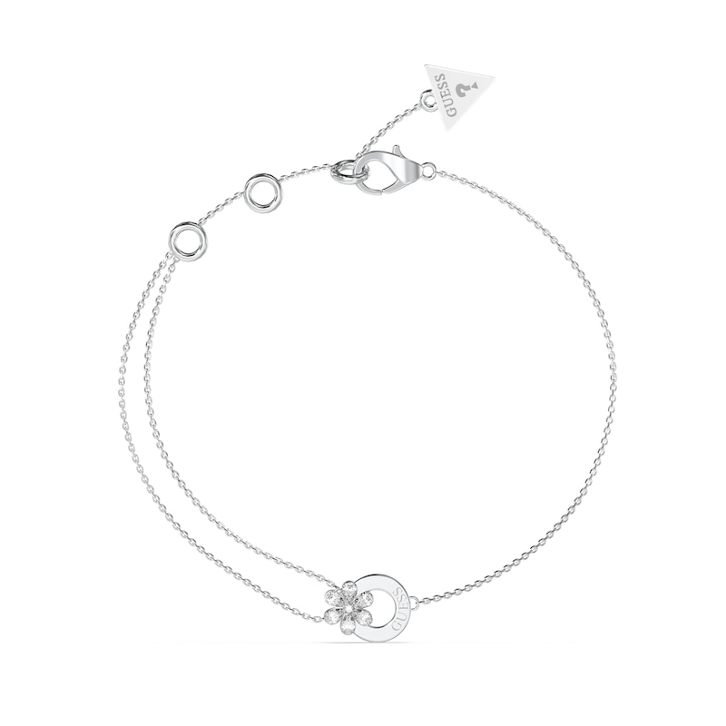 Main Image 1 of Guess Lily Flower Silver Tone Bracelet