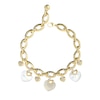 Thumbnail Image 1 of Guess Enamel Pavé Set Heart Gold Tone Charm Bracelet