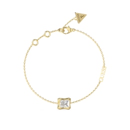 Guess Bamboo & Crystal Detail Gold Tone Bracelet