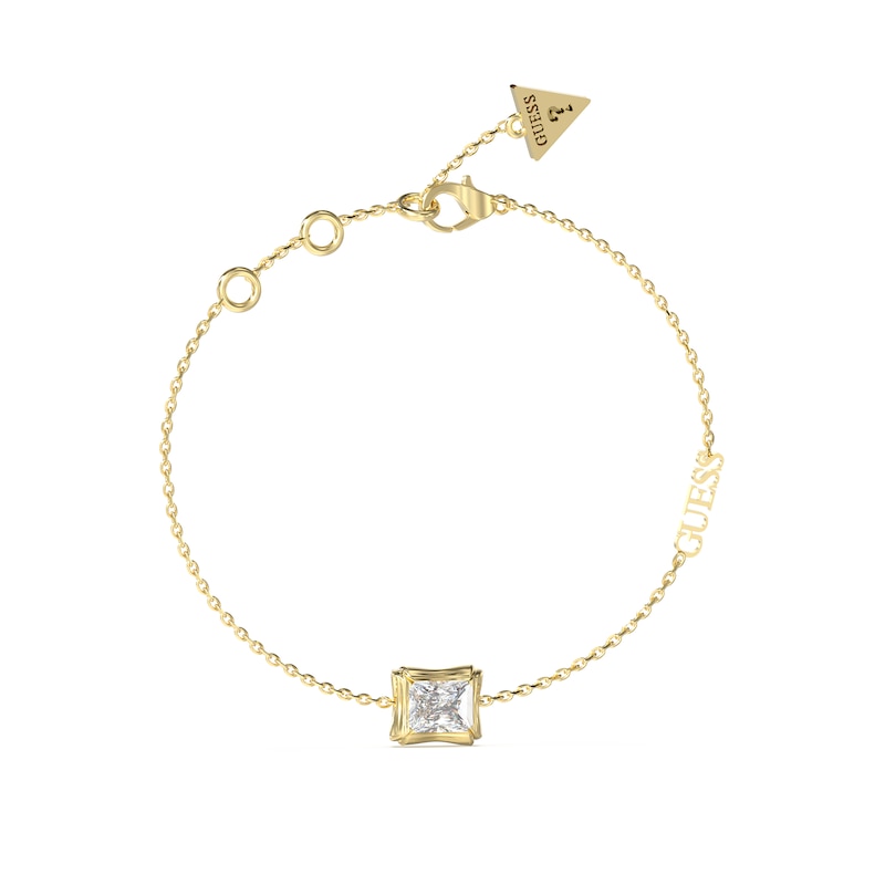 Main Image 1 of Guess Bamboo & Crystal Detail Gold Tone Bracelet